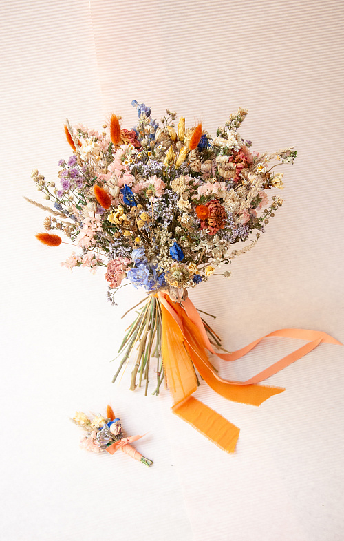 Sušinová svatební kytice I.